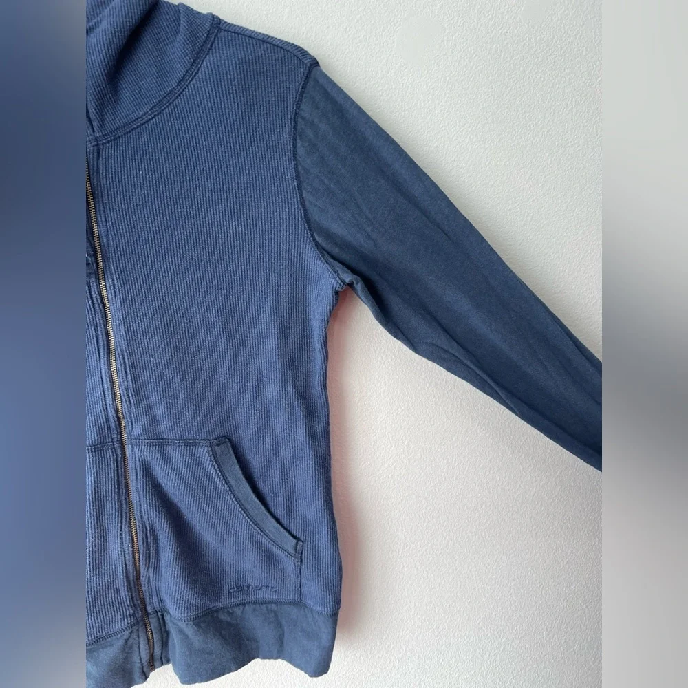 Carhartt blue henley zip up hooded sweatshirt Women’s size S - Picture 2 of 7